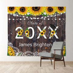 Lofaris Sunfloral And Bright Brown Wood Class Of 2022 Backdorp