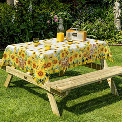 Lofaris Sunflower Bucolic Dining Room Rectangle Tablecloth