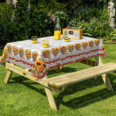 Lofaris Sunflower Dandelion Kitchen Rectangle Tablecloth