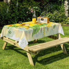 Lofaris Sunflowers Spring Leaves Bokeh Tablecloth For Kitchen