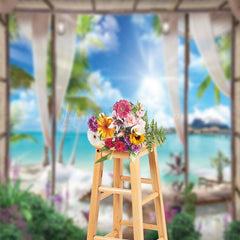 Lofaris Sunshine Beach Sea Summer Holiday Photo Backdrop