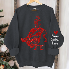 Lofaris Super Grandma Sweatshirt Custom With Kids Gift TH