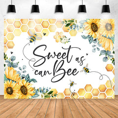 Lofaris Sweet As Can Bee Sunflower Baby Shower Backdrop