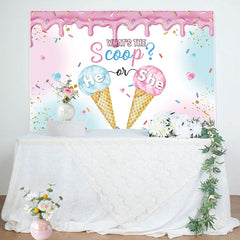 Lofaris Sweet Candy Whats The Scoop Baby Shower Backdrop