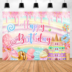 Lofaris Sweet Candyland Dessert Birthday Backdrop For Girl