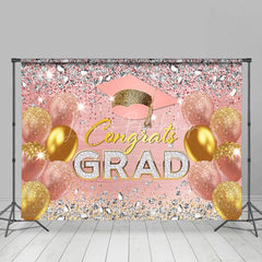 Lofaris Sweet Color Balloon Congrats Grad Party Backdrop