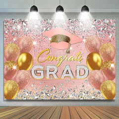 Lofaris Sweet Color Balloon Congrats Grad Party Backdrop