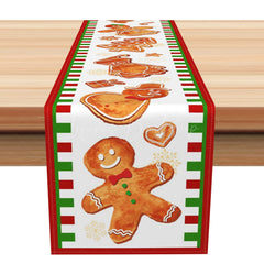 Lofaris Sweet Gingerbread Man Gift Christmas Table Runner