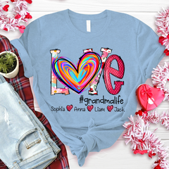 Lofaris Sweet Heart Mothers Day Grandma And Kids T - Shirt
