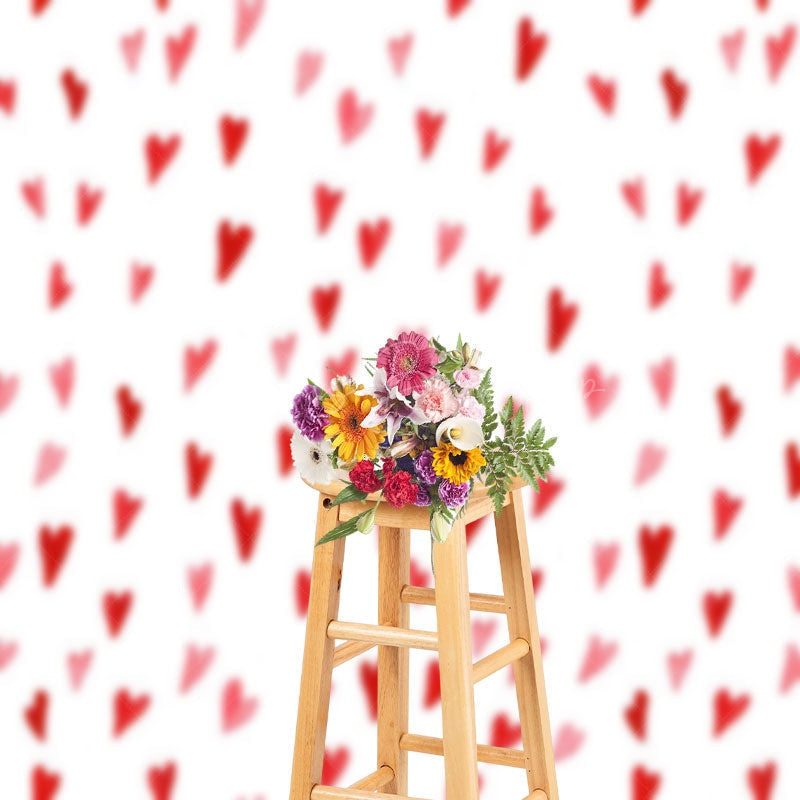 Lofaris Sweet Hearts Pink Simple Photography Backdrop