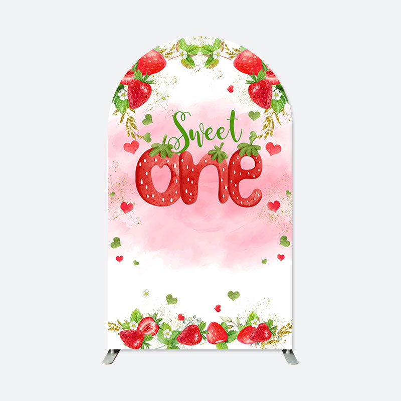 Lofaris Sweet One Girl Birthday Double Sided Arch Backdrop