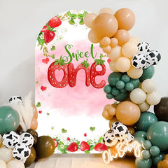 Lofaris Sweet One Girl Birthday Double Sided Arch Backdrop