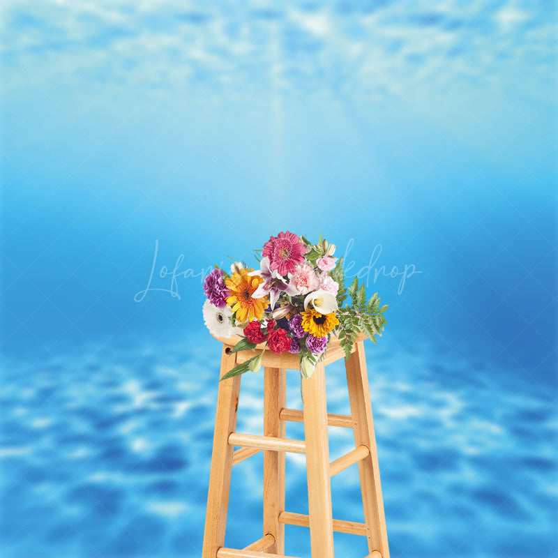 Lofaris Swimming Pool Blue Clear Water Photography Backdrop