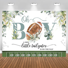 Lofaris Tailgater Football Oh Boy Baby Shower Backdrop