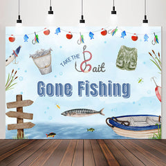 Lofaris Take The Wait Gone Fishing Outdoor Party Backdrop