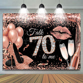 Lofaris Talk 70 To Me Rose Gold Heels Birthday Party Backdrop
