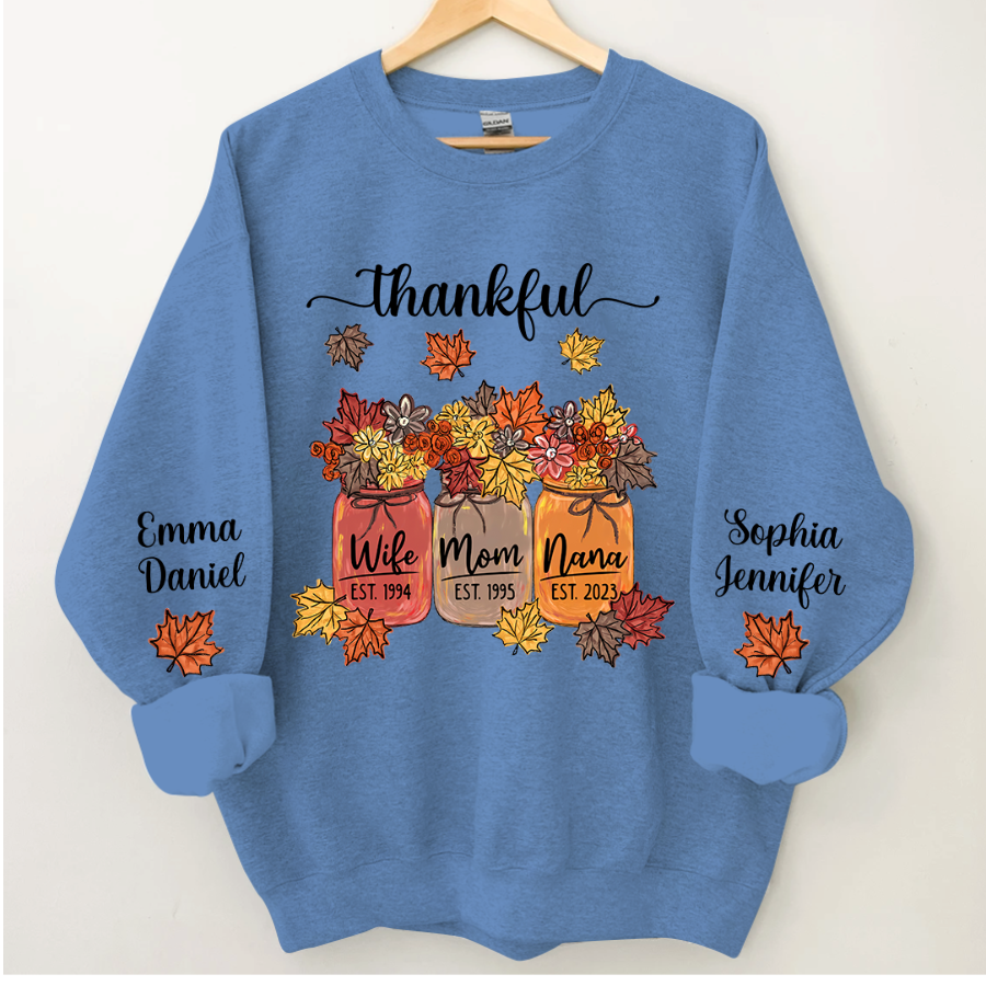 Lofaris Fall Season Vibes Wife Mom Nana With Kids CTH01 Sweatshirt