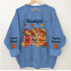 Lofaris Fall Season Vibes Wife Mom Nana With Kids CTH01 Sweatshirt