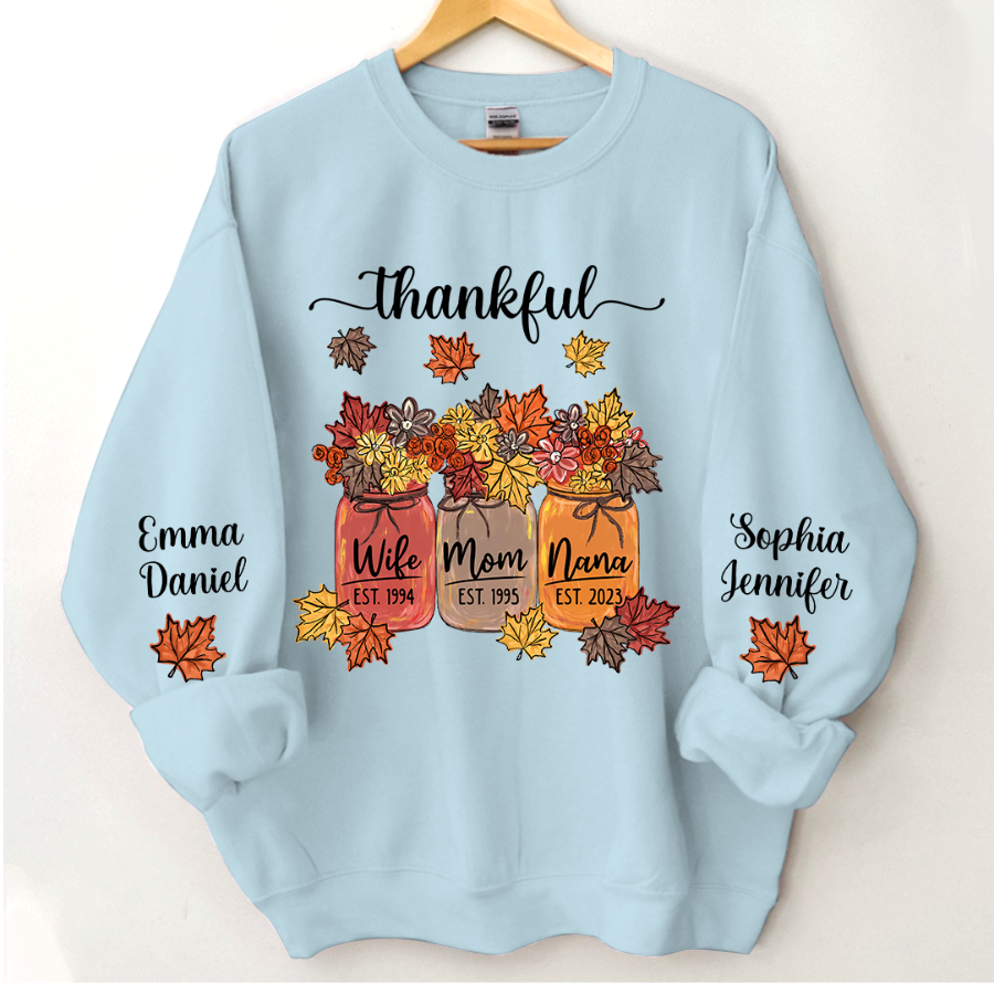 Lofaris Fall Season Vibes Wife Mom Nana With Kids CTH01 Sweatshirt