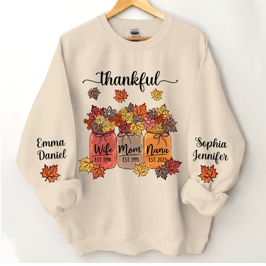 Lofaris Fall Season Vibes Wife Mom Nana With Kids CTH01 Sweatshirt