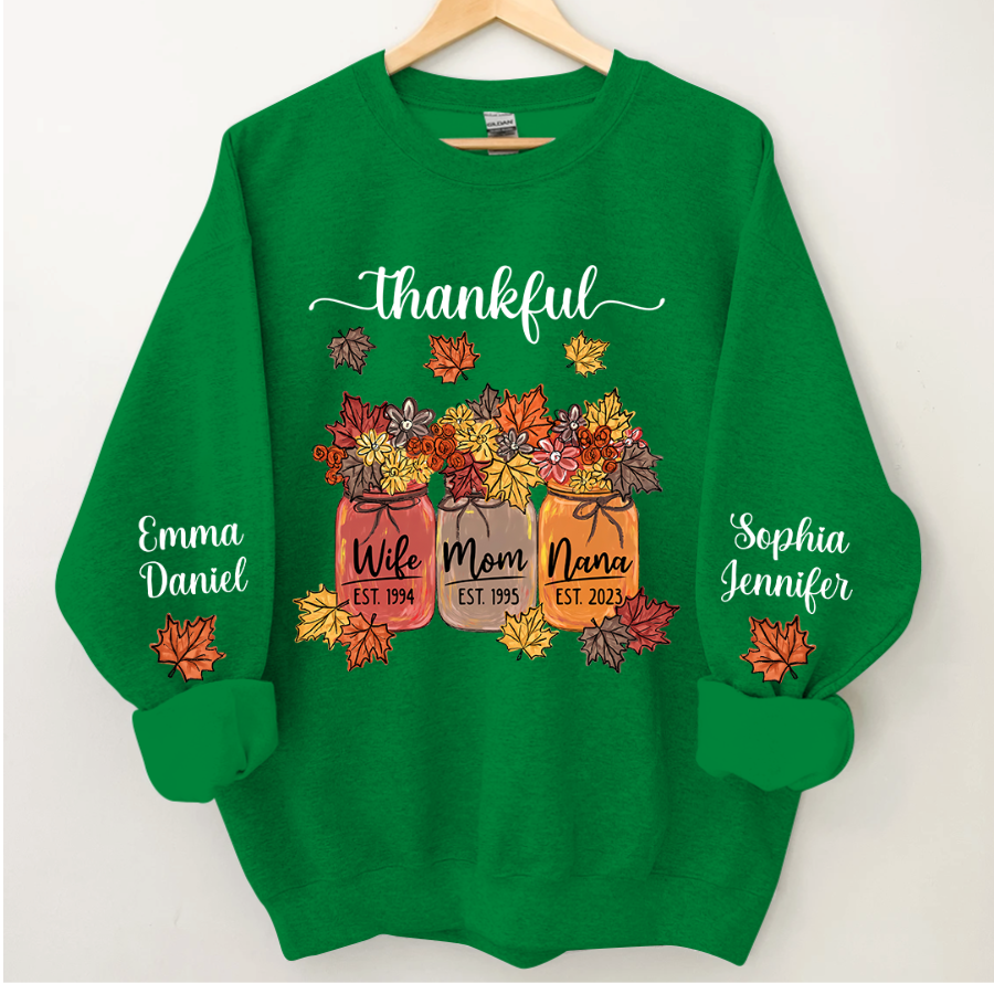 Lofaris Fall Season Vibes Wife Mom Nana With Kids CTH01 Sweatshirt