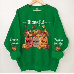 Lofaris Fall Season Vibes Wife Mom Nana With Kids CTH01 Sweatshirt