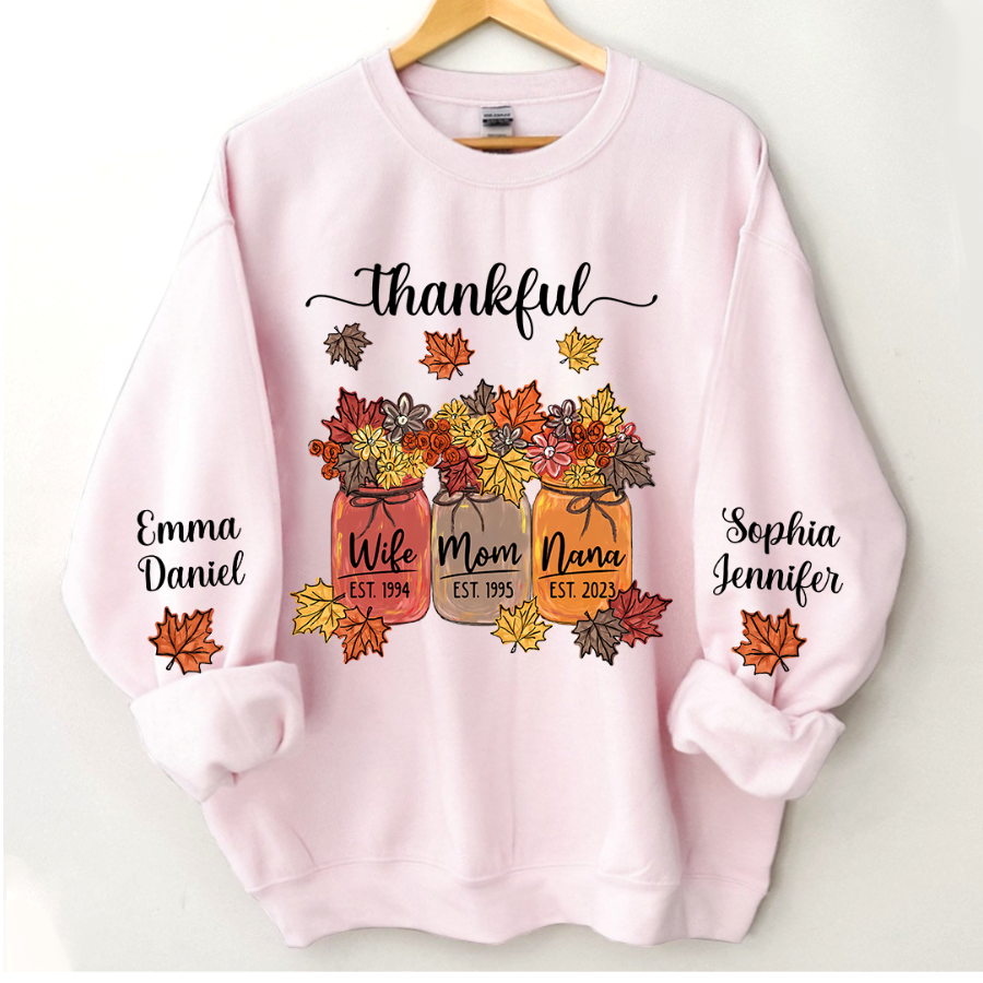 Lofaris Fall Season Vibes Wife Mom Nana With Kids CTH01 Sweatshirt