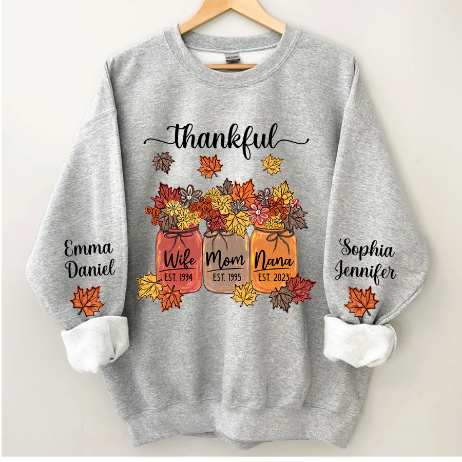 Lofaris Fall Season Vibes Wife Mom Nana With Kids CTH01 Sweatshirt