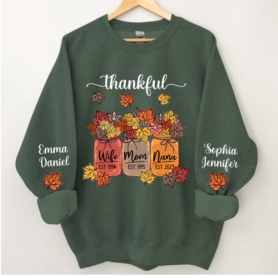 Lofaris Fall Season Vibes Wife Mom Nana With Kids CTH01 Sweatshirt