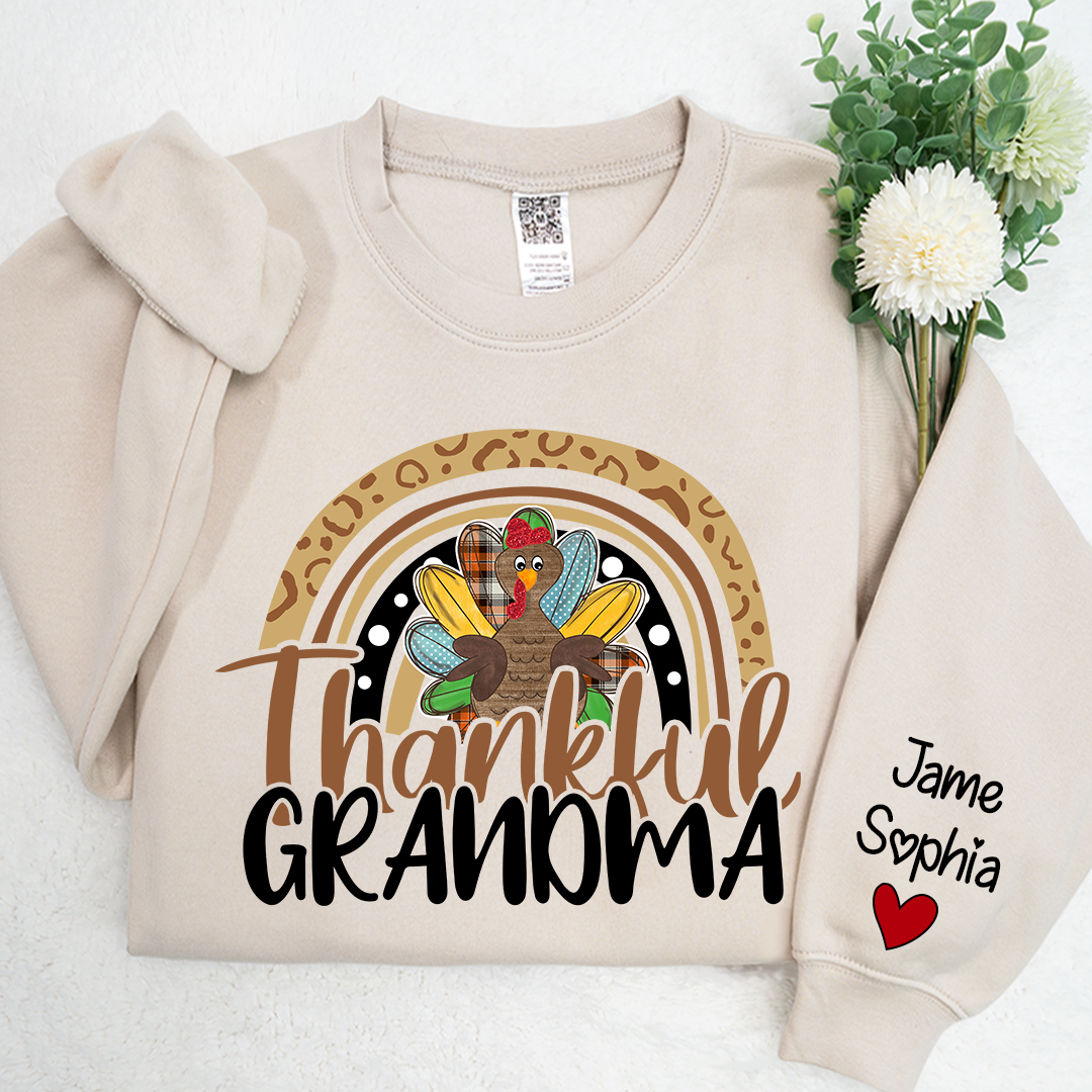 Lofaris Thankful Grandma Mimi Nana Custom Name CTH01 Sweatshirt