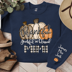 Lofaris Thankful Grateful And Blessed Custom Sweatshirt