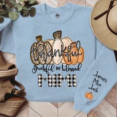 Lofaris Thankful Grateful And Blessed Custom Sweatshirt