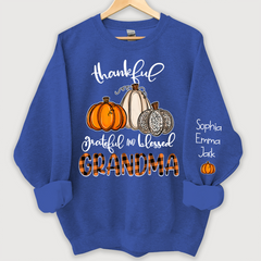 Lofaris Thankful Grateful Blessed Grandma Autumn Sweatshirt