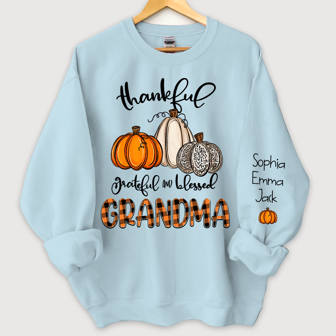 Lofaris Thankful Grateful Blessed Grandma Autumn Sweatshirt
