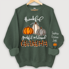 Lofaris Thankful Grateful Blessed Grandma Autumn Sweatshirt