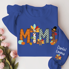 Lofaris Thanksgiving Mimi Kids Fall Custom Name Sweatshirt