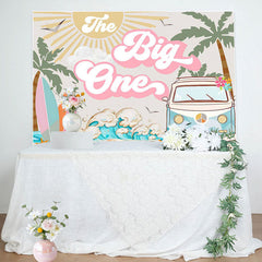 Lofaris The Big One Groovy Surf Summer 1st Birthday Backdrop