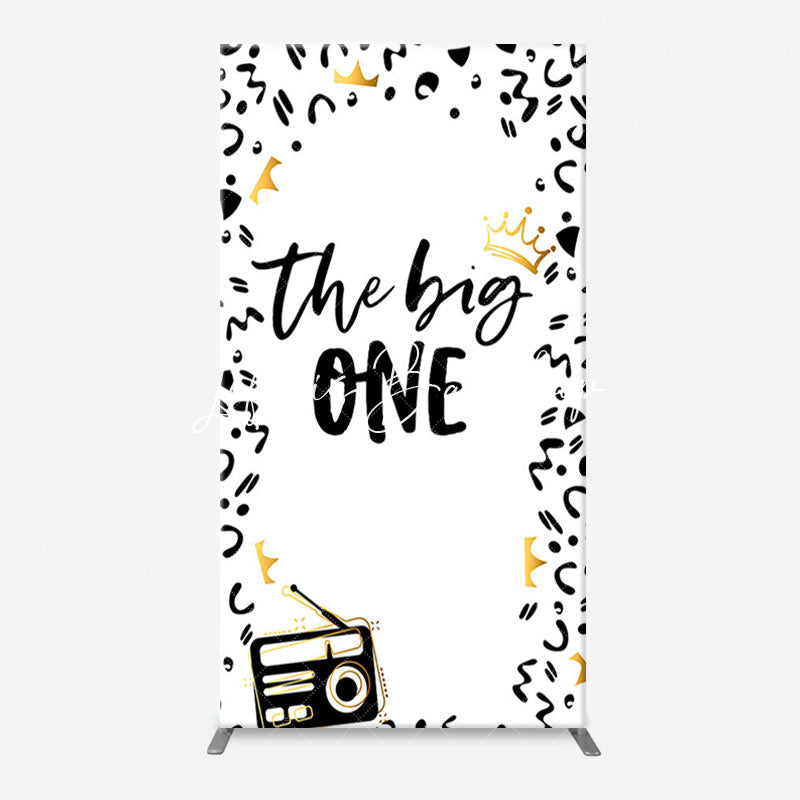 Lofaris The Big One White Black 1st Birthday Arch Backdrop