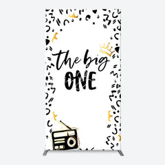 Lofaris The Big One White Black 1st Birthday Arch Backdrop