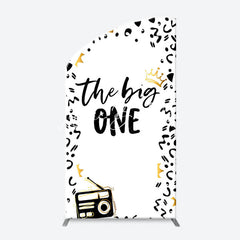 Lofaris The Big One White Black 1st Birthday Arch Backdrop