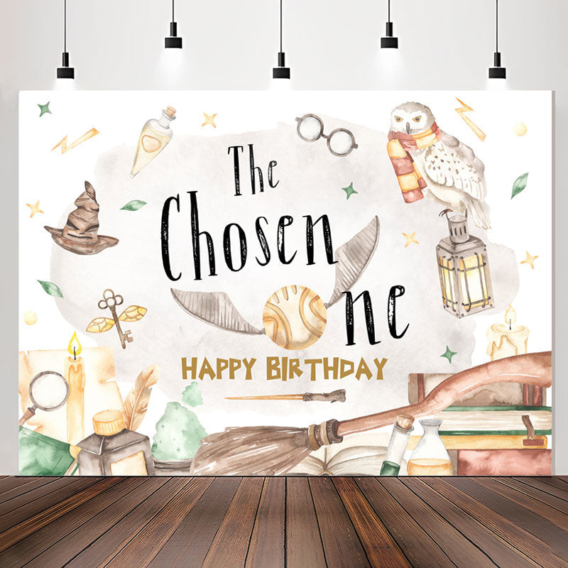 Lofaris The Chosen One Magical Owl Hogwarts Birthday Backdrop