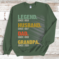 Lofaris The Legend Grandpa Old Man Personalized Sweatshirt