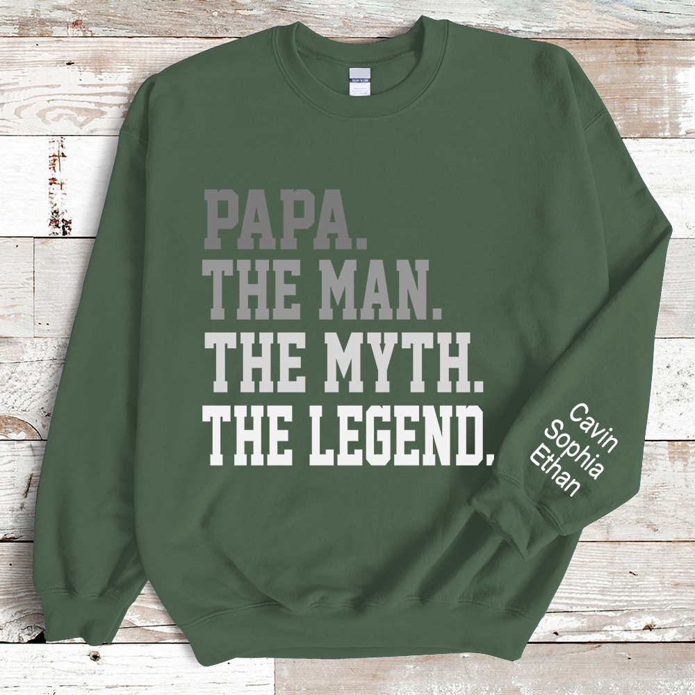 Lofaris The Legend Papa Man Myth Custom Sweatshirt