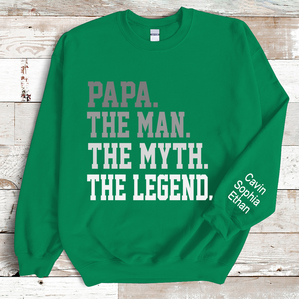 Lofaris The Legend Papa Man Myth Custom Sweatshirt