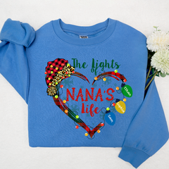 Lofaris The Lights Of Nana¡¯s Life Grandkids Heart Christmas Sweatshirt