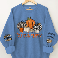 Lofaris Pumpkin Season Nana and Kids Custom Name CTH01 Sweatshirt