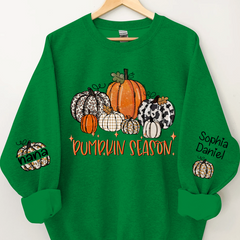Lofaris Pumpkin Season Nana and Kids Custom Name CTH01 Sweatshirt