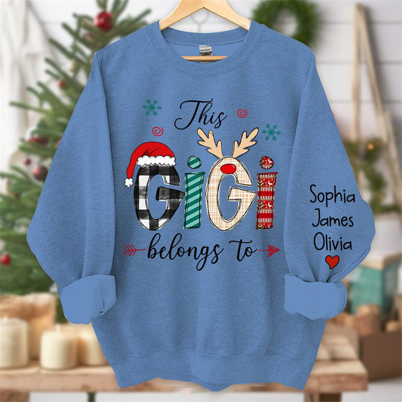 Lofaris This Belongs To Mom Kids Custom Christmas Sweatshirt