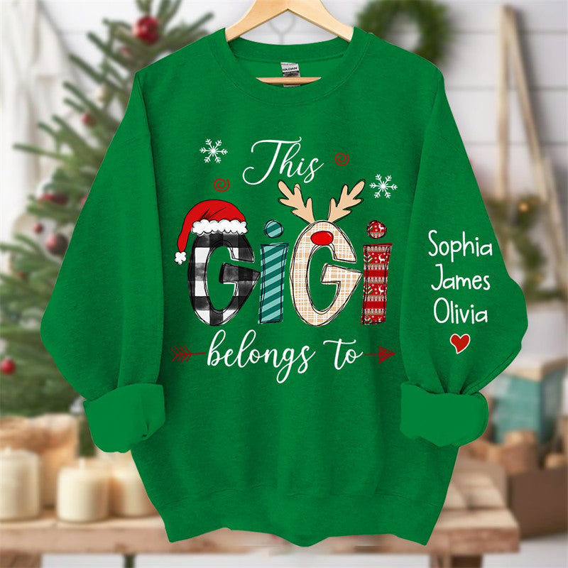 Lofaris This Belongs To Mom Kids Custom Christmas Sweatshirt