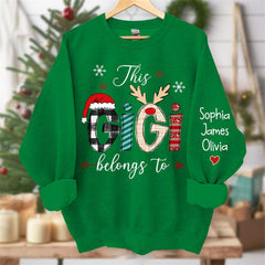 Lofaris This Belongs To Mom Kids Custom Christmas Sweatshirt